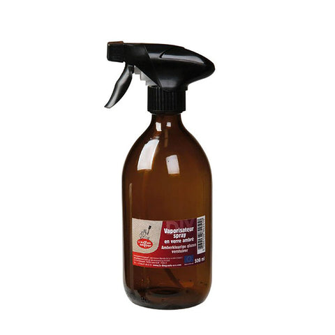 Vaporisateur Spray En Verre Ambré - 500 ml