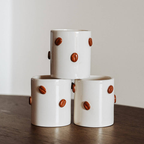 Mug en céramique grains de café