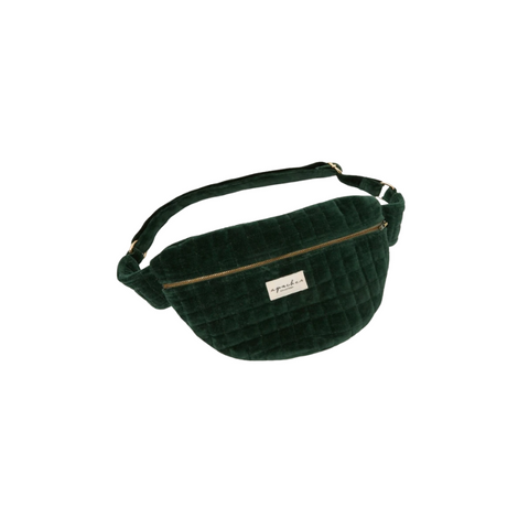 Big Sac Banane Keli - Velours Lisse Forest