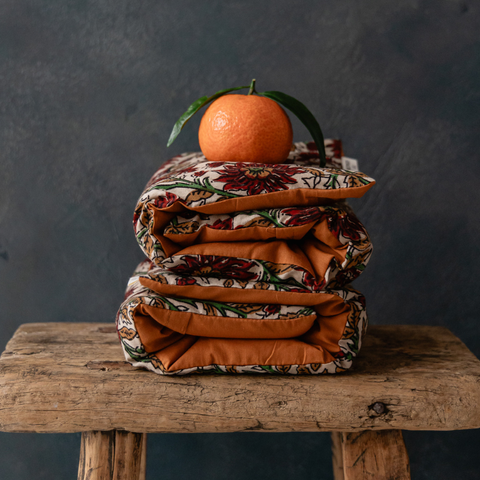 Bouillotte sèche en graines de lin - Fleurs