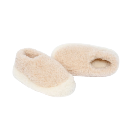 Chaussons en laine – Beige