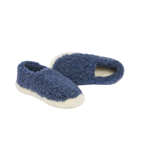Chaussons Yoko Wool en laine – Bleu nuit
