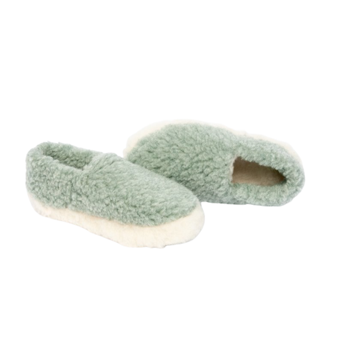 Chaussons Yoko Wool en laine – Menthe