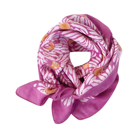 Foulard Lalavida "Marguerite" - Fuchsia apaches