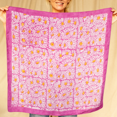 Foulard Lalavida "Marguerite" - Fuchsia apaches