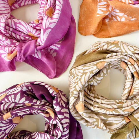 Foulard Lalavida "Marguerite" - Fuchsia apaches