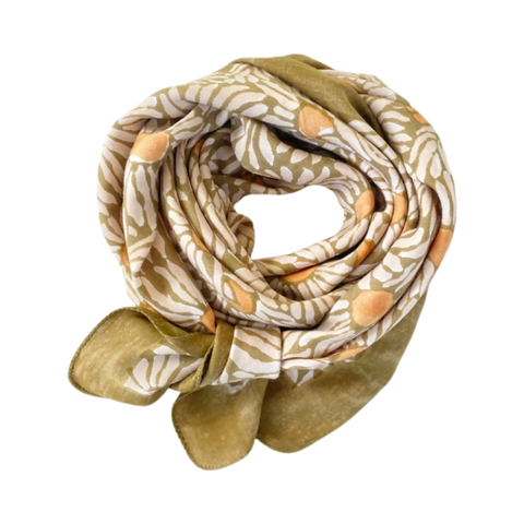 Foulard Lalavida "Marguerite - Olive apaches