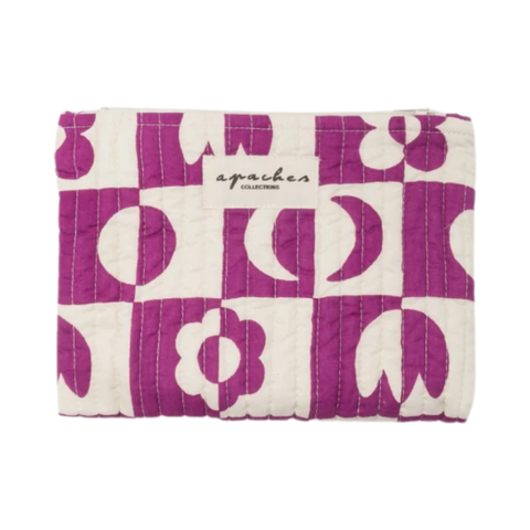 Mini Pochette Mana "Damier' - Fuchsia apaches