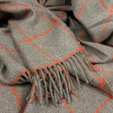 Plaid cachemire et laine mérinos - Nutmeg