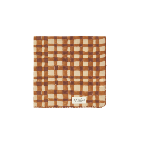 Serviette de Table Biriani "Check" - Camel