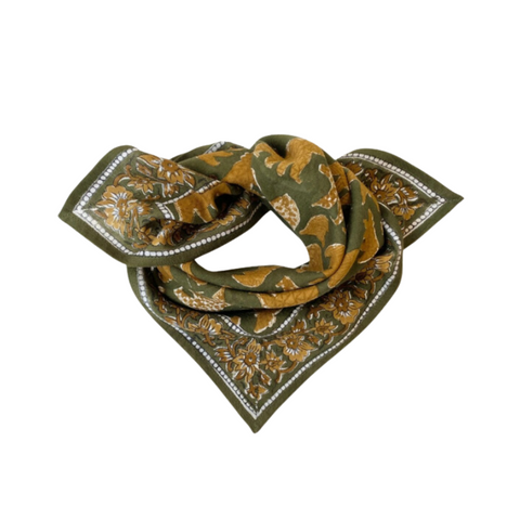 Small Foulard Manika "Ours" - Kaki