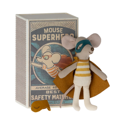 Souris Super héros, Petit Frère et sa boîte assortie