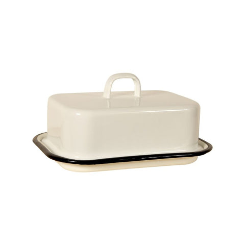 Beurrier en émail - Crème