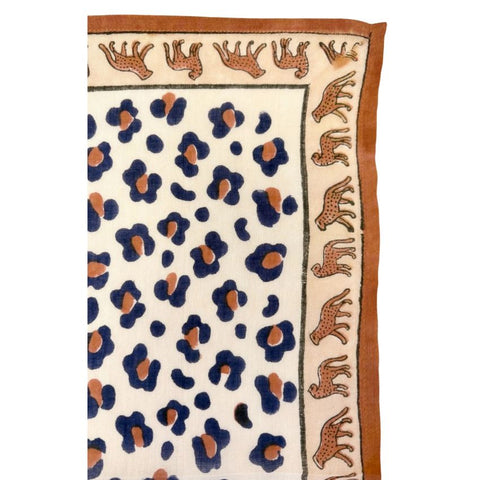 Big Foulard Dupatta - Léopard Rust