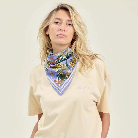 Big Foulard Latika - Bouquet Iris