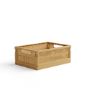 caisse de rangement pliable et empilable en plastique recyclé - taille m - caramel fudge - Made