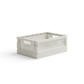 Caisse de rangement pliable et empilable en plastique recyclé - taille small - blanc - Made