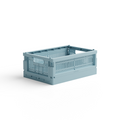 Caisse de rangement pliable et empilable en plastique recyclé - taille small - bleu - Made