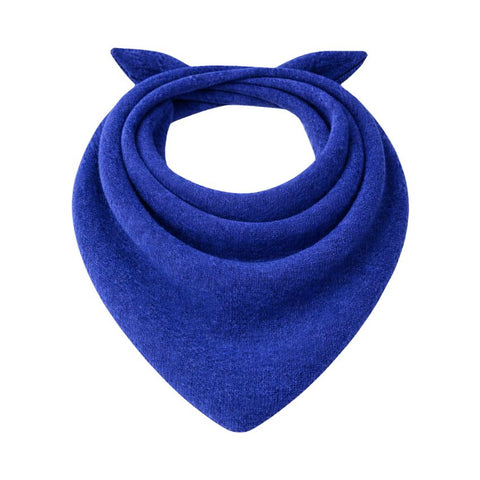 Bandana en mérinos et cachemire - Bleu électrique