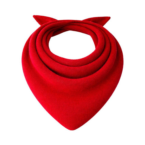 Bandana en mérinos et cachemire - Rouge