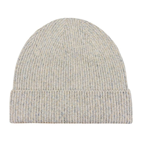 Bonnet en laine mérinos & cachemire - Beige mouliné