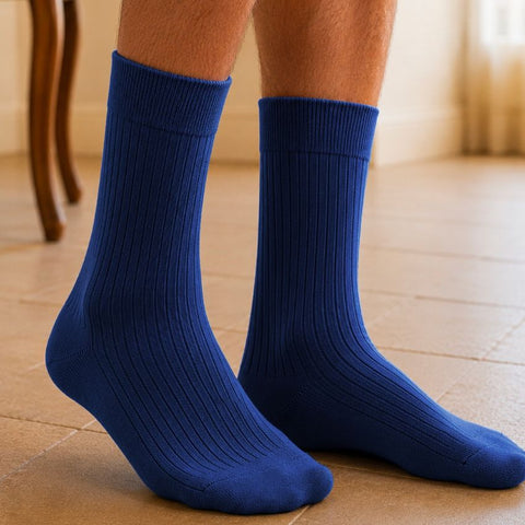 Chaussettes en mérinos - 36/40 - Bleu électrique