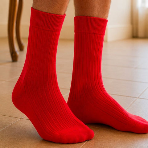Chaussettes en mérinos - 36/40 - Rouge