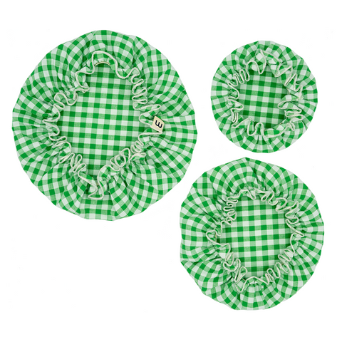 Set De 3 Charlottes Couvre-Plat - Vichy Verveine Vert