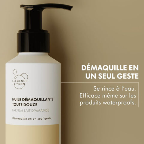 Huile Démaquillante Rinçable - Parfum Lait D'Amande
