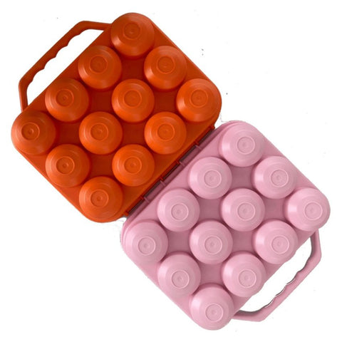 Boîte 12 oeufs  - Orange gerbera / Rose vif clair