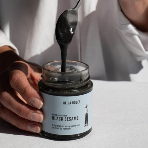 Miel de romarin et sésame noir