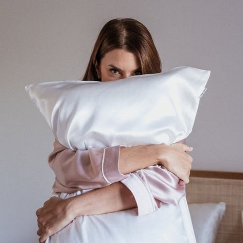 Taie D'oreiller Rectangle Pure Soie - Blanche Emily's Pillow