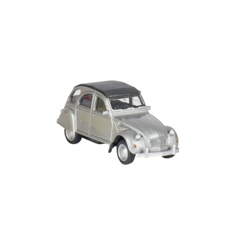 Voiture miniature en métal Citroën 2 CV - gris métallisé Goki