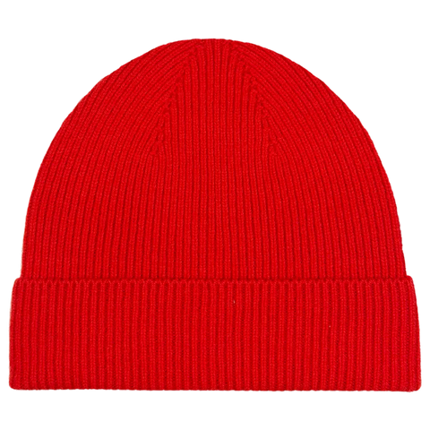 Bonnet en laine mérinos & cachemire - Corail