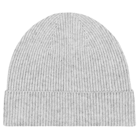 Bonnet en laine mérinos & cachemire - gris clair