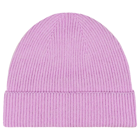 Bonnet en laine mérinos & cachemire - lilas