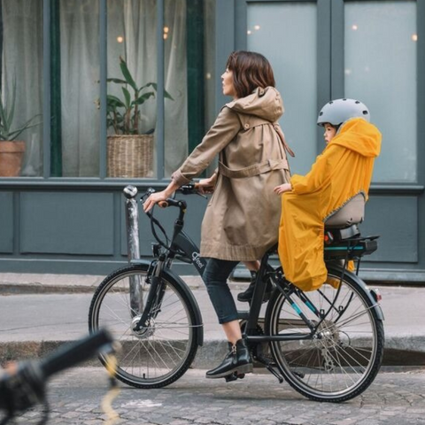 Imperméable enfant pour siège vélo - Jaune