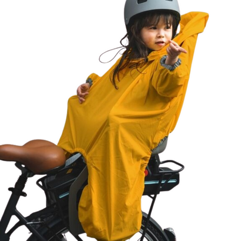 Imperméable enfant pour siège vélo - Jaune