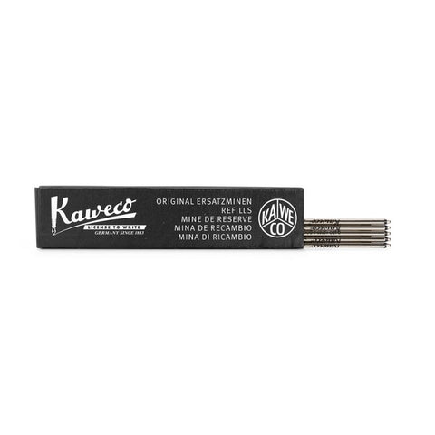 5 recharges stylo bille noir - mines 1.0 Kaweco