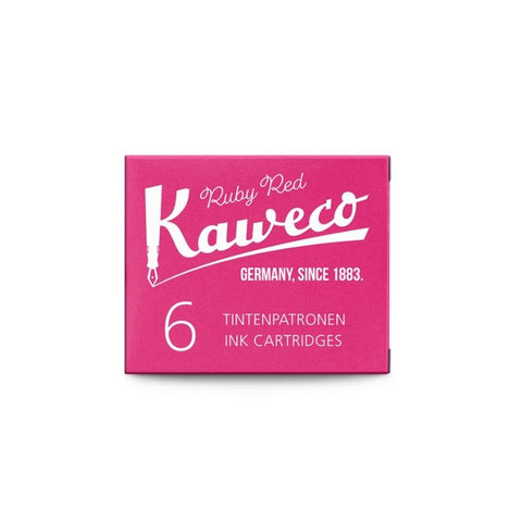 Boîte de 6 Cartouches d'encre pour stylo plume - rouge rubis Kaweco