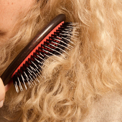 Grande brosse sanglier + picots - Démêlante et soin - Julie