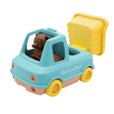 Camion Benne Petit Ours Brun - Menthe