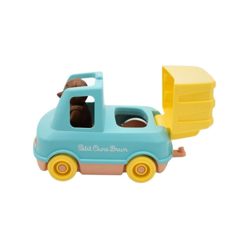 Camion Poubelle Petit Ours Brun - Menthe