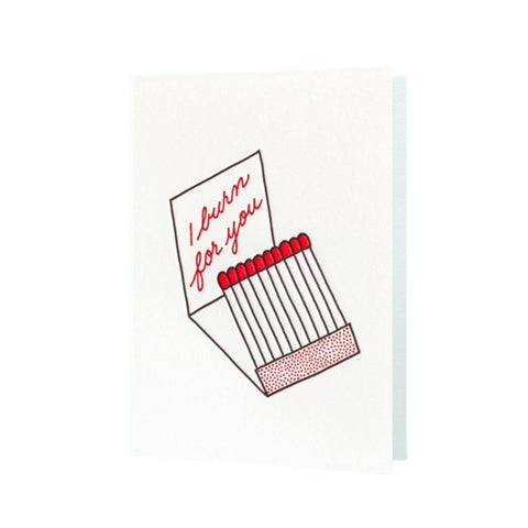 Carte "I burn for you" - Jean André