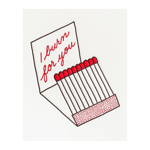 Carte "I burn for you" - Jean André