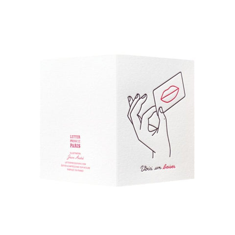 Carte "Voici un baiser" - Jean André