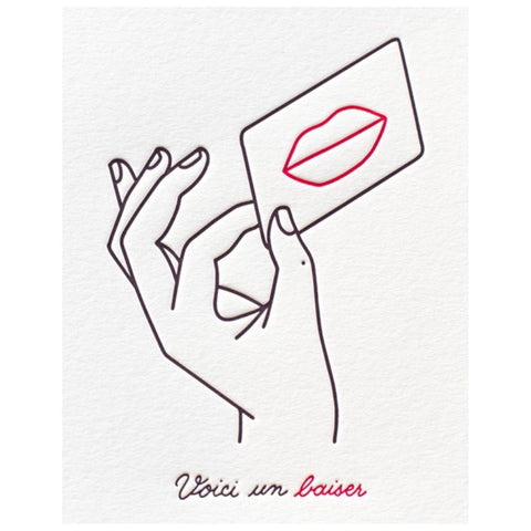 Carte "Voici un baiser" - Jean André