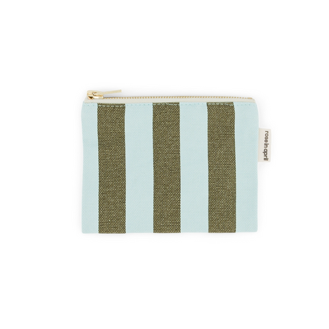 Porte-monnaie - Marie Rayure Aqua / Olive