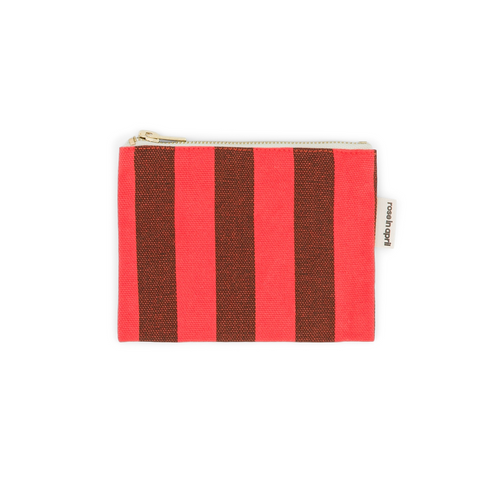 Porte-monnaie - Marie Rayures Brown / Tomato