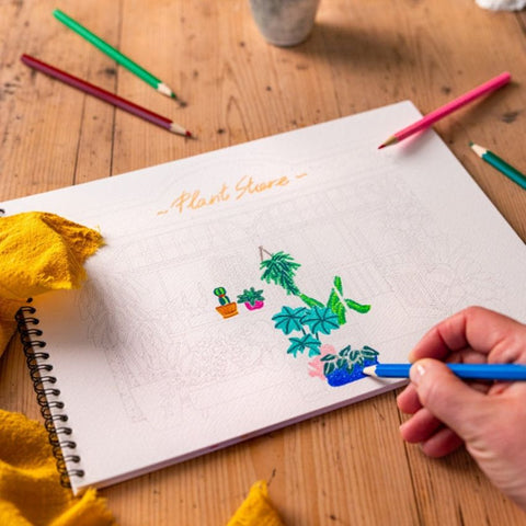 Carnet de coloriage A4 - Boutiques